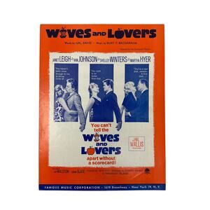 Wives and Lovers Sheet Music‎ 1963 Hal David Burt Bacharach